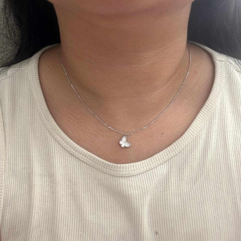 Dainty butterfly sterling silver necklace 🦋